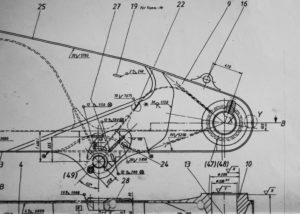 Plan complexe avec annotations manuscrites