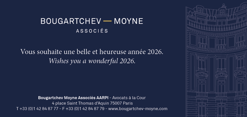 BOUGARTCHEV & MOYNE Vœux 2026